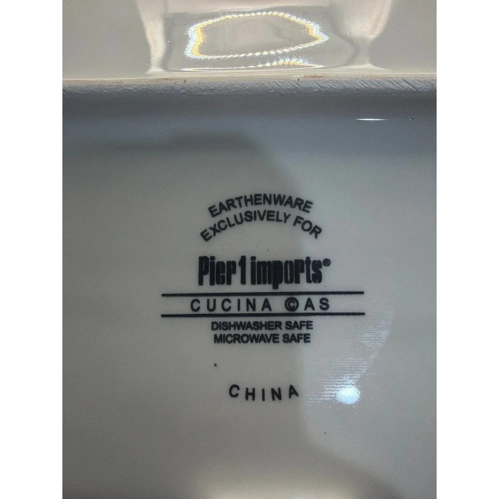 Two Pier 1 Imports Cucina Plates Earthenware